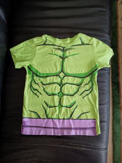 3/$10 🌟 Marvel Green Hulk Superhero Muscle Shirt with Purple Band 8