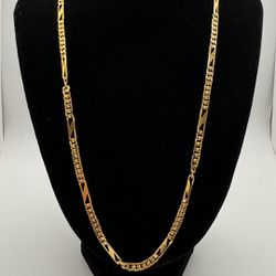 Solid Gold Figaro Chain