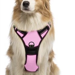 Adjustable Soft Padded Reflective Dog Trainer Harnesses Medium Large Heavy Duty Durable Double Stitched pet Supplies 2 Metal Clips Breathable Vest