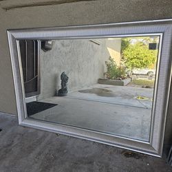 Silver Framed Mirror $40
