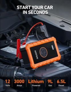 ASTROAI 3000A Portable Car Jump Starter