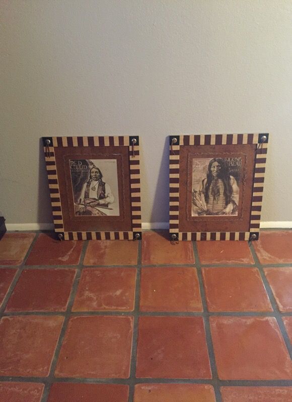 ❗️ MOVING..... MUST SELL 2 very handsome Native American paintings