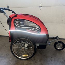 Double Jogger And Bike Trailer 