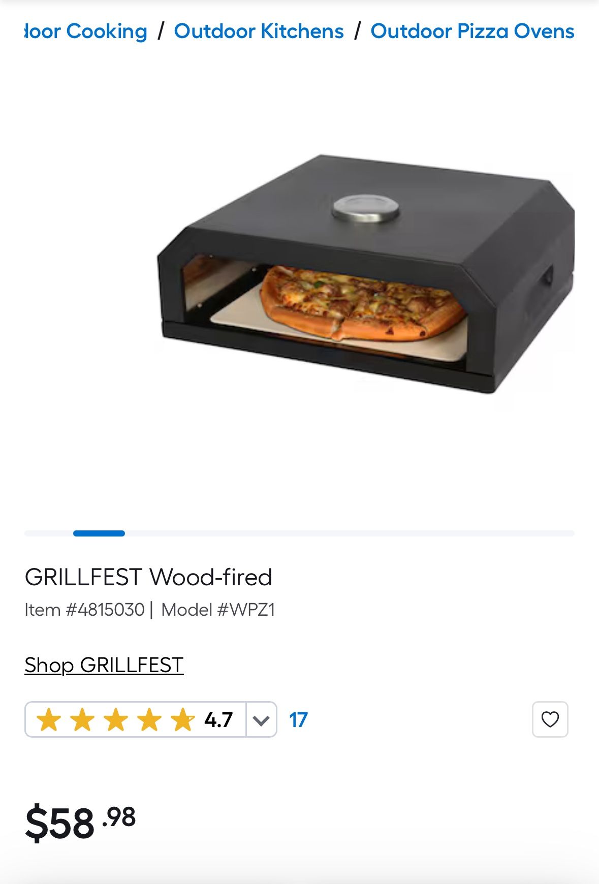 Grill Top Pizza Ovan