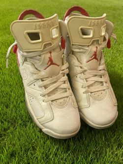 Jordan 6 Red and White Size 7