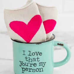 New Natural Life Ceramic Mug And Sock Gift Set 