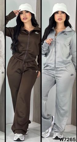 Alo Yoga Two-Piece Zip-Up Tracksuit Set