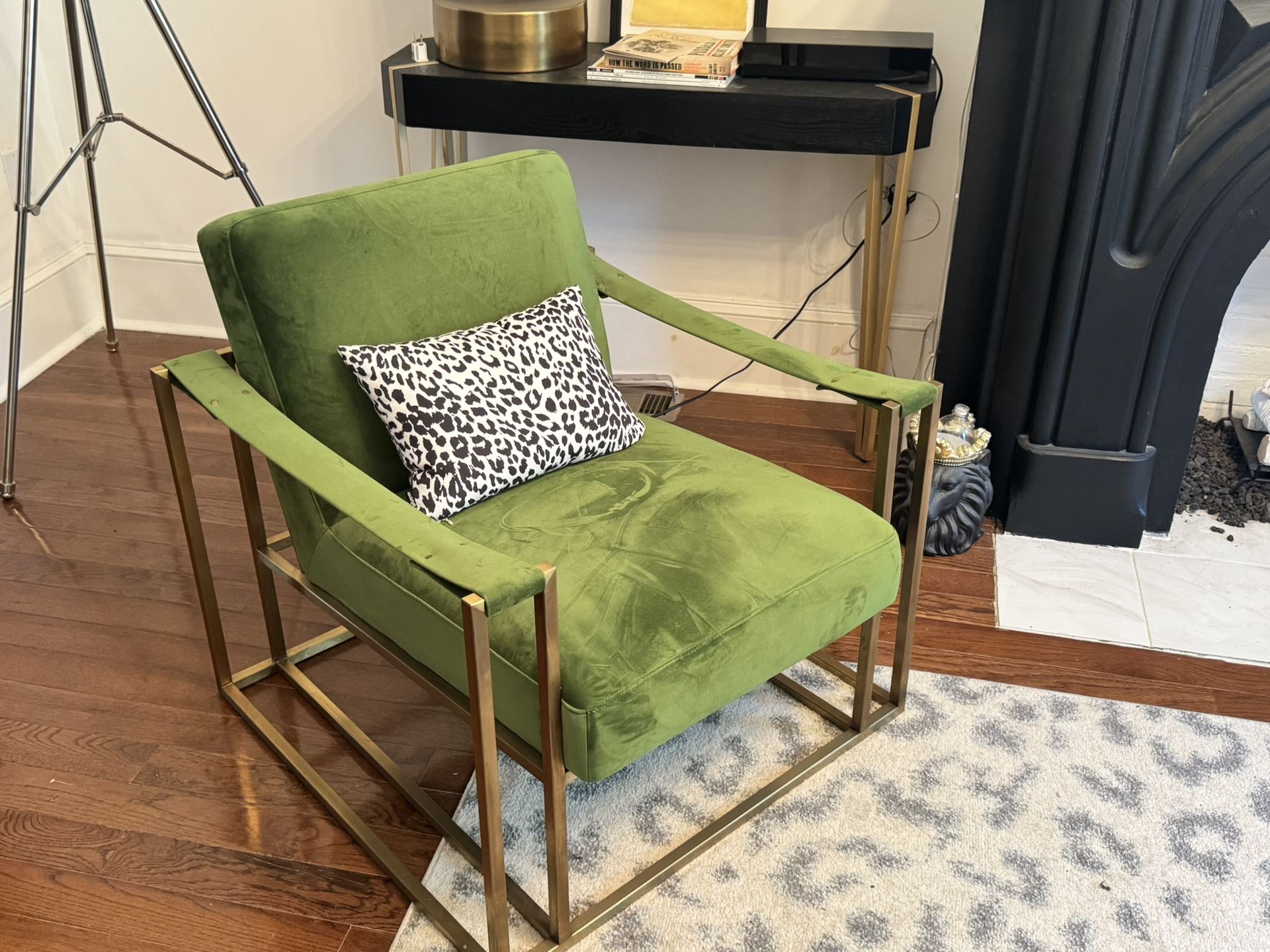Green Velvet Accent Chair