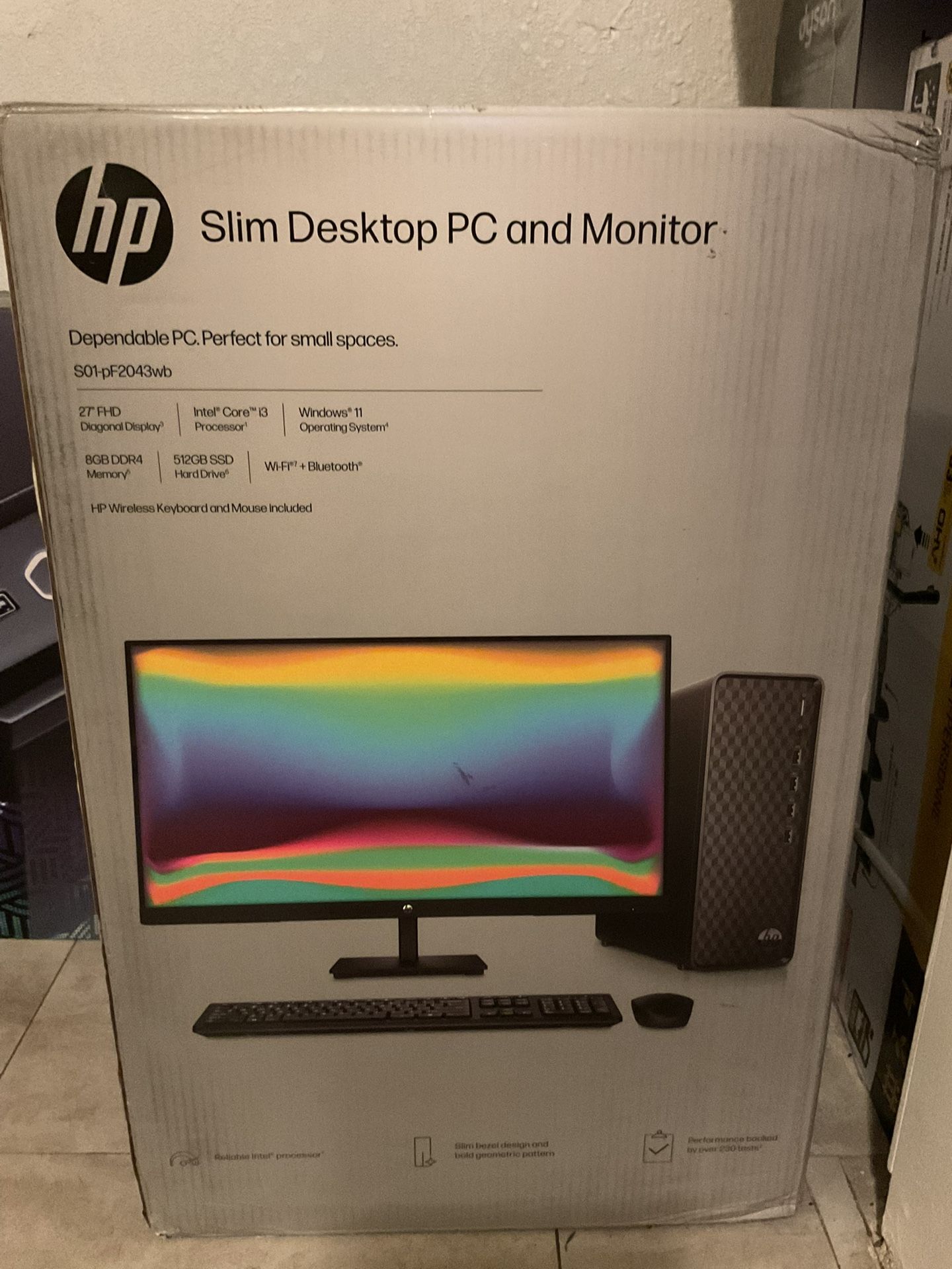 Hp Slim Desktop Pc And Monitor