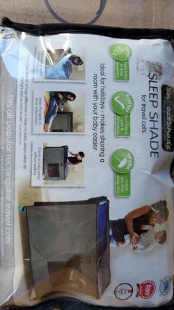 Sleep shade travel cot shade.