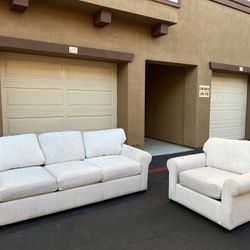 Light Beige Sofa and Chair Set – Clean, Comfortable, Ready to Use