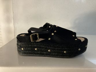 Divided Black Sandals 