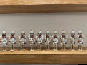 10 wooden nutcracker Christmas ornaments