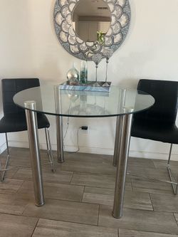 Modern Glass Dining Table Set – Stylish & Space Saving