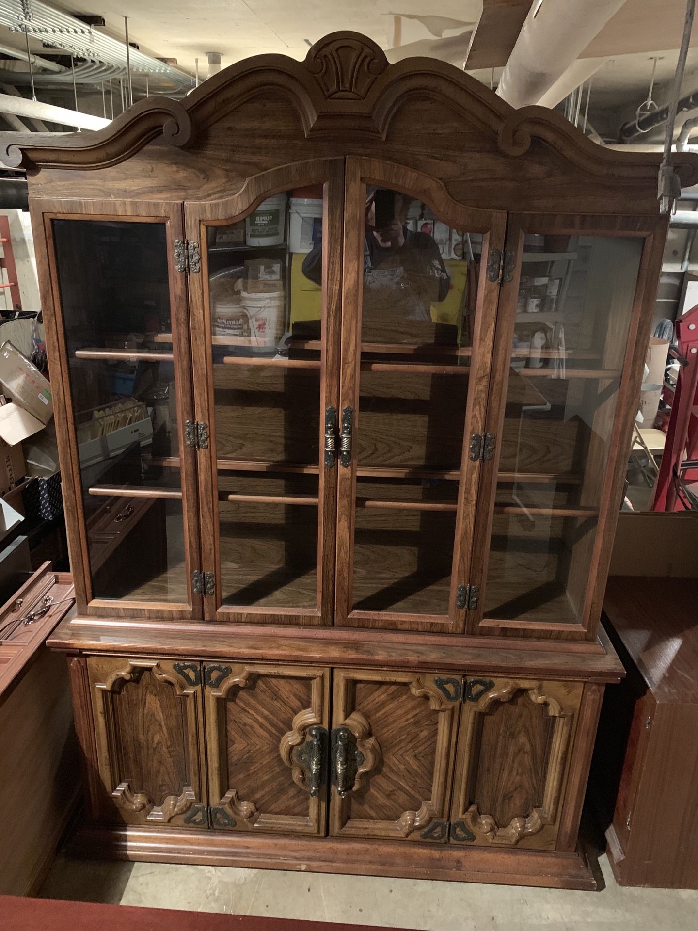 China hutch with glass shelves