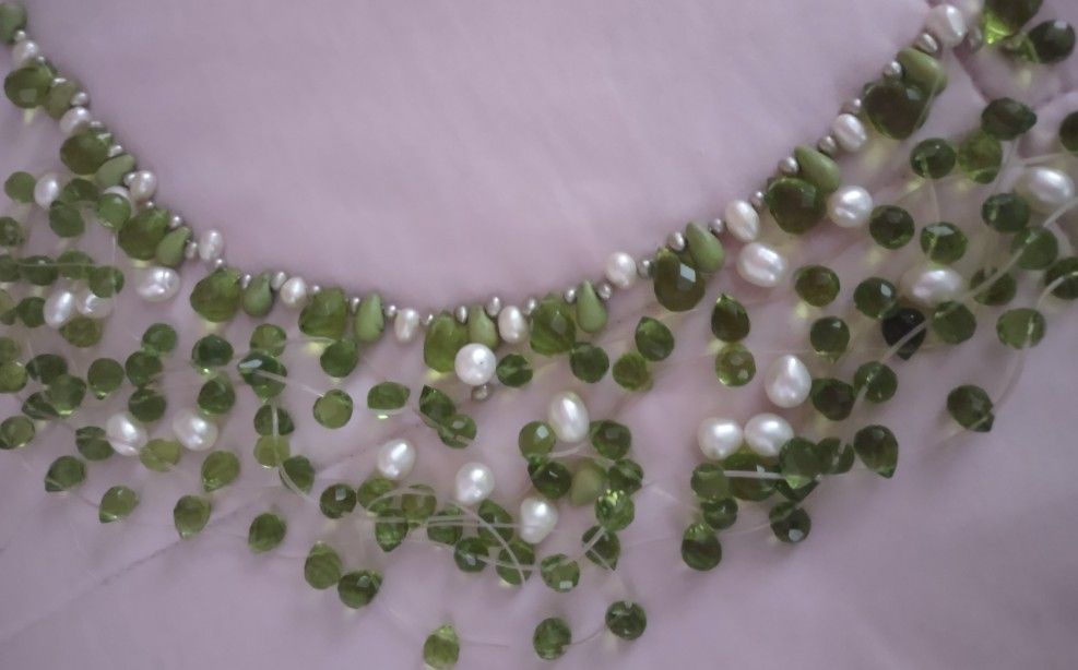 September Gemstone Peridots And Pearls