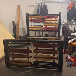 Queen bed  solid wood