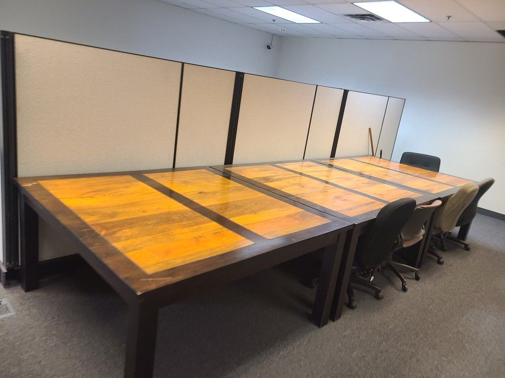 3 big ass square tables