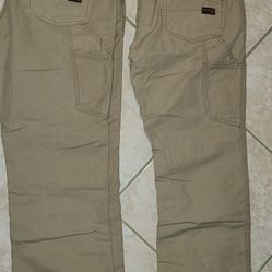 2 LIKE NEW ARIAT FR M4 LOW RISE BOOT CUT ULTRASOFT MEN'S WORK PANTS SIZE 38X32 