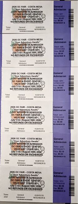 Orange County Fair tickets
