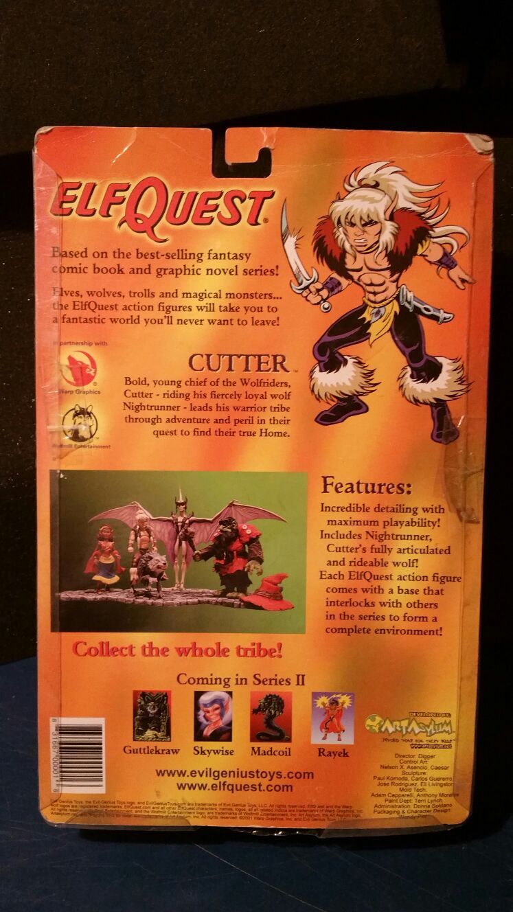 ElfQuest Series 1 - CUTTER with Nightrunner Action Figure (2001 Art Asylum