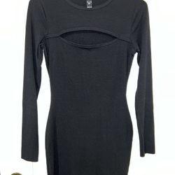 Black keyhole dress