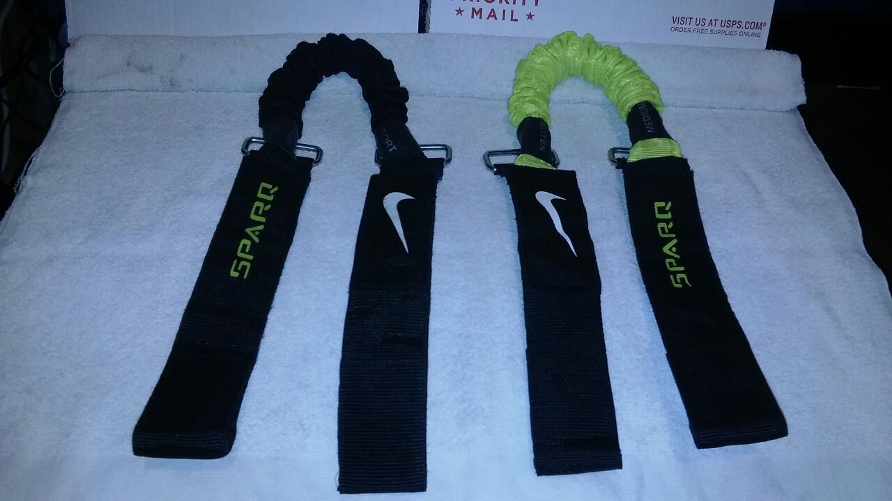 NIKE SPARQ LATERAL STRETCH MEDIUM & LARGE RESISTANCE BANDS SPEED/AGILITY/POWER/TRAINING EXCELLENT CONDITION