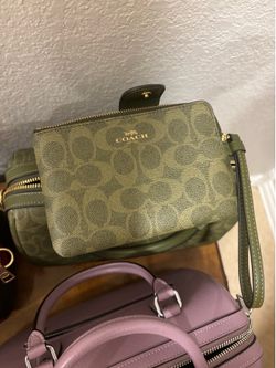 Coach wallets olive green