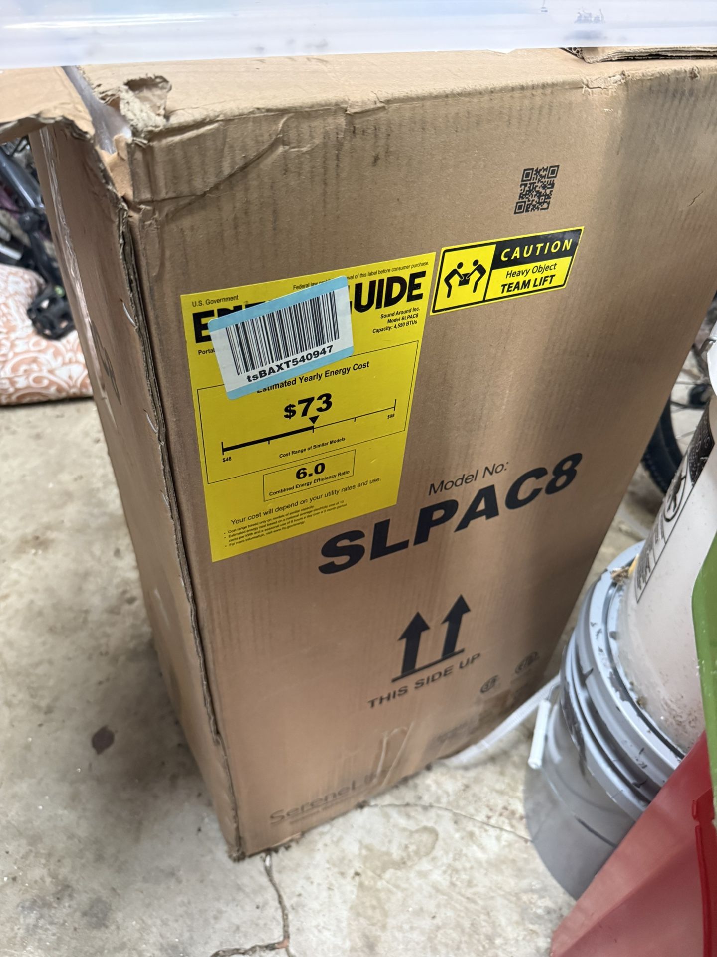 New In Box SereneLife 8000 BTU Portable Air Conditioner 