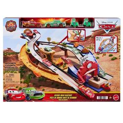 Disney and Pixar Cars Radiator Springs Race & Rescue Rescue Road Raceway Playset with 4 Toy Cars