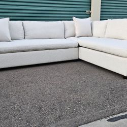 FREE DELIVERY!!! West Elm "Marin" 2pc White Sectional Couch ($3.6K Retail...60% OFF!!!)