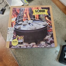 New Lodge Cast Iron 12 Inch 6 Quart Camp Dutch Oven Camping Pot