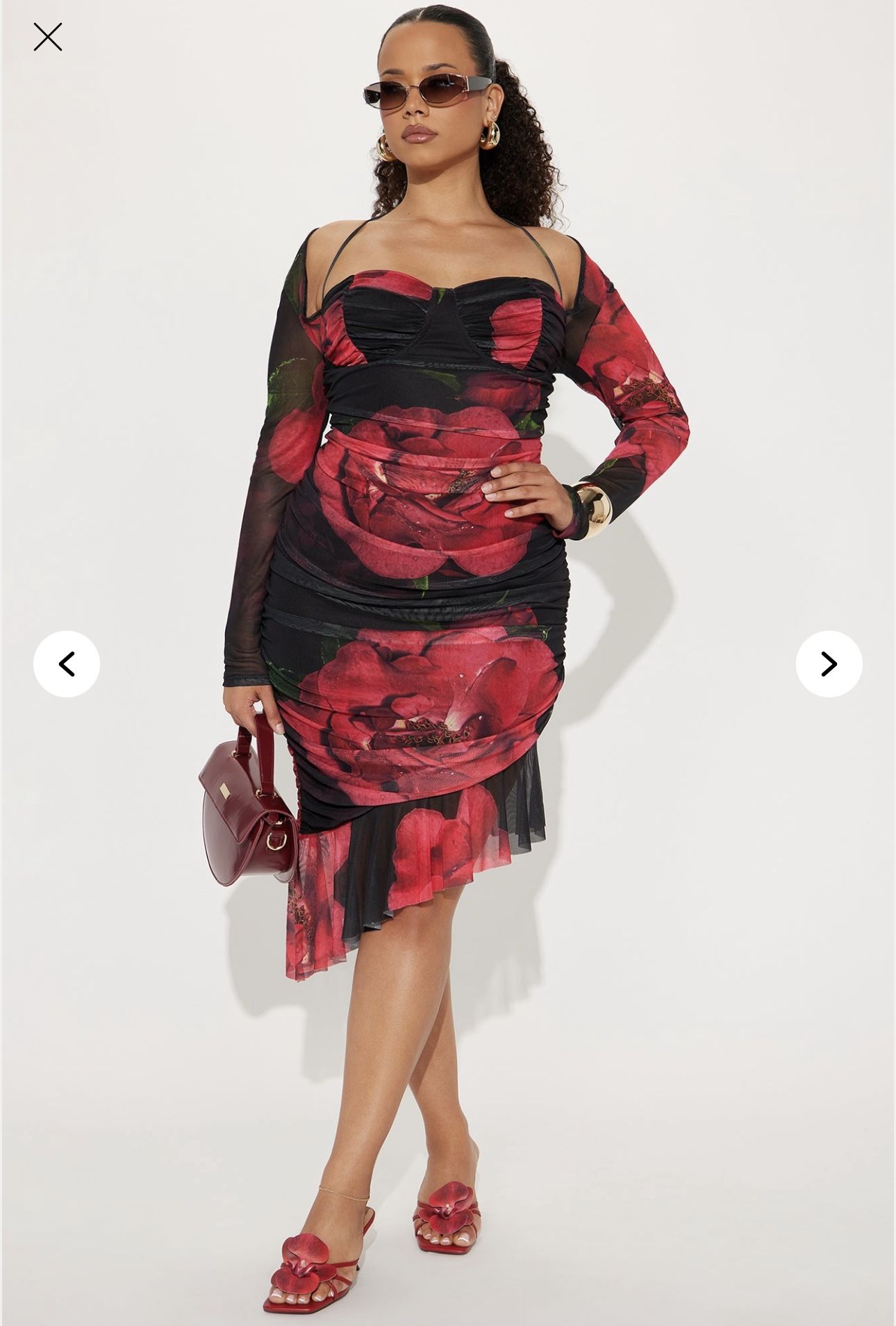 Women’s Floral Mesh Dress Size XL