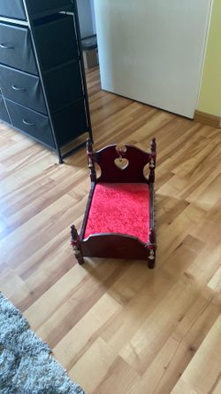 Wood Doll Bed