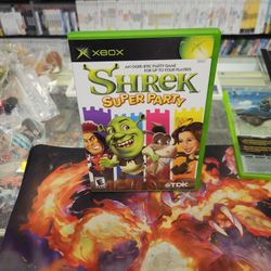 Shrek: Super Party (Microsoft Xbox, 2002) w/ Manual CIB Tested & Working 