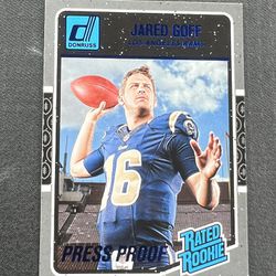 Jared Goff Blue Press Proof Rookie Card