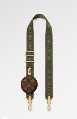 Louis Vuitton green Strap with Monogram Round Coin Pouch and Gold Hardware