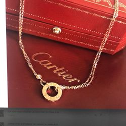 Cartier LOVE Collection - High-end and Novel 18K Rose Gold Necklace, Women's Style, Rose Gold Color