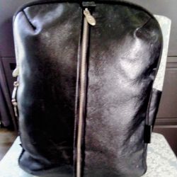 Leather backpack