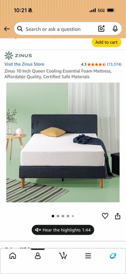 Queen size mattress & bed frame