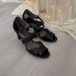 Black cross heels