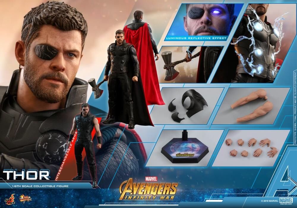 Avengers: Infinity War MMS474 Thor 1/6 Scale Collectible Figure BY HOT TOYS
