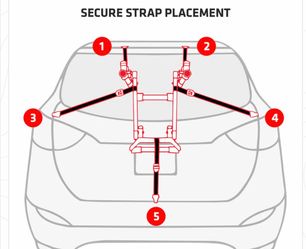 Allen 2 Bike Car Rack Trunk Mounted Bicycle Carrier Adjustable Folding Rack