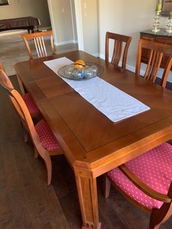 Dining table and chairs