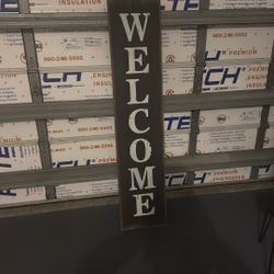 Wooden Welcome Sign 