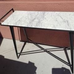 Pleasant Grove Marble Top Console with Metal Base White - Threshold™ designed with Studio McGee