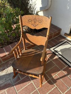 Antique 100 Year-Old Children, Rocking Chair, Solid Wood For Nate Decor, Cottage Farmhouse, Granny, Chic Collectible Furniture, Children, Nursery ecor