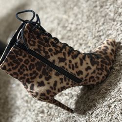 Cheetah Print Heel Boots 