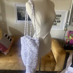Handmade Chenille Slouchy Boho Hobo Shoulder Tote Bag 