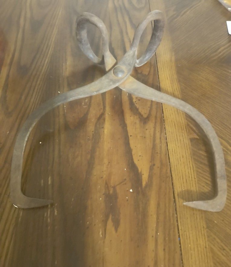 Antique Rustic Ice Block Tongs